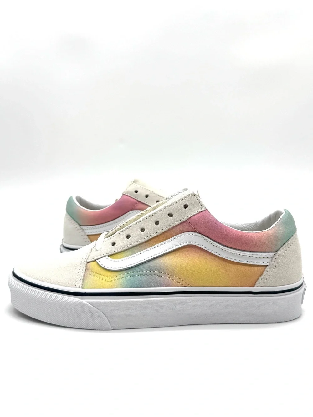 Women's Old Skool Vans - Cream/ Pink/Yellow